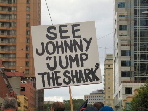 Placard - See Johnny 'Jump the Shark'