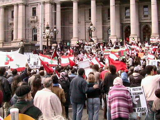 View over protest 