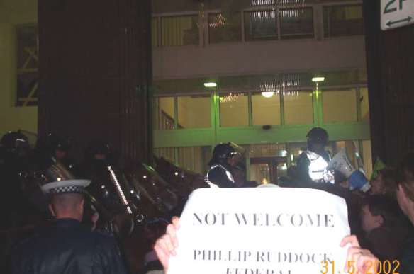 Not welcome - placard