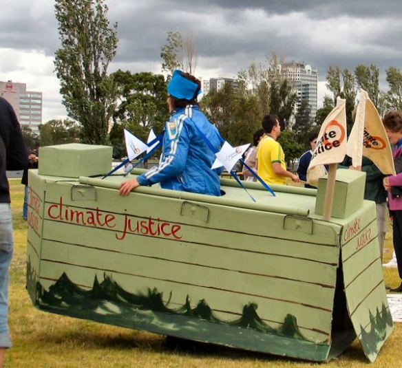 FoE Action Group's boat “Climate Justice”