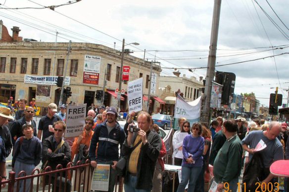 General view of the protest