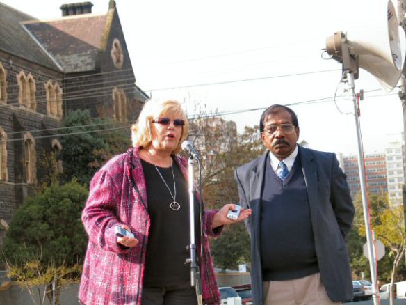 Pamela Curr and Mr Wickiramasingham