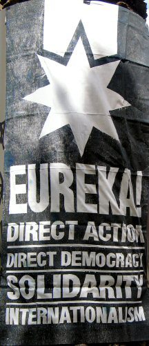 Poster with Eureka slogans