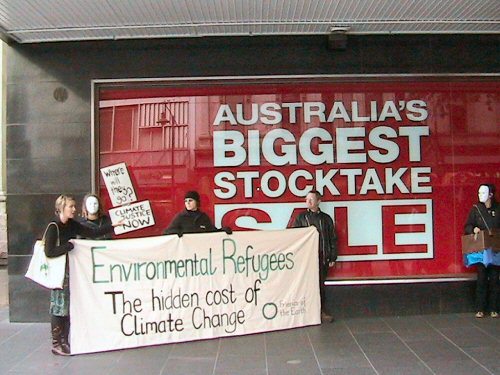 Australia's biggest stocktake SALE - sign in store window