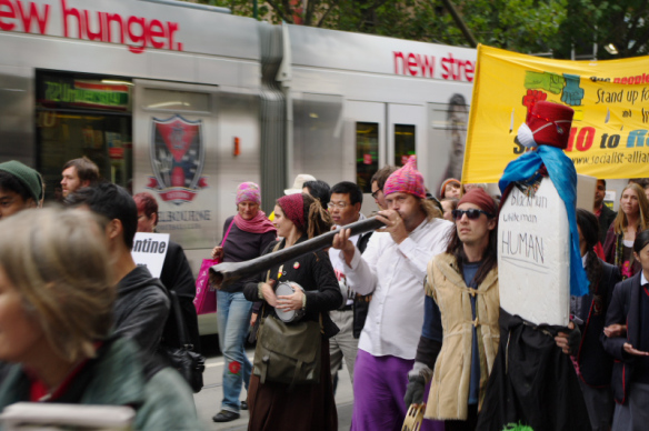 Musicians on the march