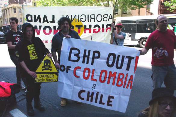 Banner - BHP out of Colombia, Chile