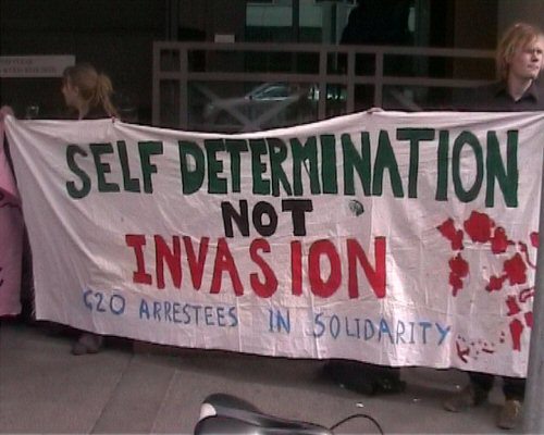 Another banner - Self Determintaiton not Invasion