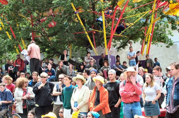 Part of the crowd at the City Square