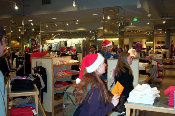 Santa's helpers spread out across the store