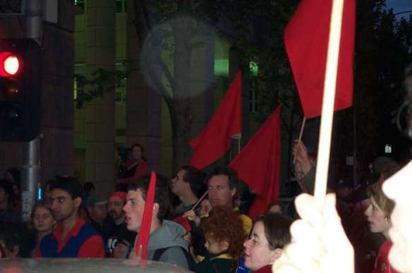 Another view of protest in dusk