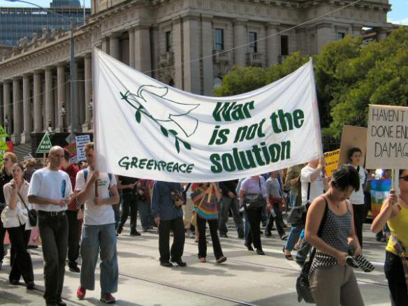 Greenpeace banner