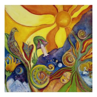 Sunshine Dream Fantasy Psychedelic Pop Art Poster