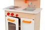 Play kitchens by MIcki (left) and Hape.