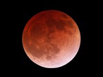 Lunar eclipse taken by NASA's Marshall Space Flight Center. For the first time in more than 30 years, a supermoon in combination with a lunar eclipse will occur late on Sept. 27, 2015, in the U.S. and much of the world. A total lunar eclipse will mask the moon’s larger-than-life face.