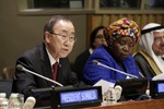 Secretary-General Ban Ki-moon delivers remarks at a high-level meeting on Somalia, held on the margins of the general debate of the General Assembly, 28 September, 2015.