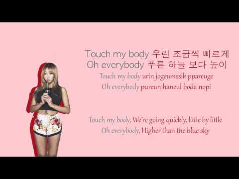 Touch My Body - Sistar Colour Coded Lyrics HANGUL+ROMANIZED+ENGLISH