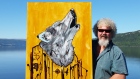 Ronnie Rowsell wolf painting 01