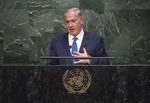 Benjamin Netanyahu, Prime Minister of Israel, addresses the general debate of the General Assembly’s seventieth session, 1 October, 2015.