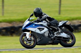 The writer, Ruth Liew, on the new BMW S1000RR at Phillip Island Grand Prix Circuit.