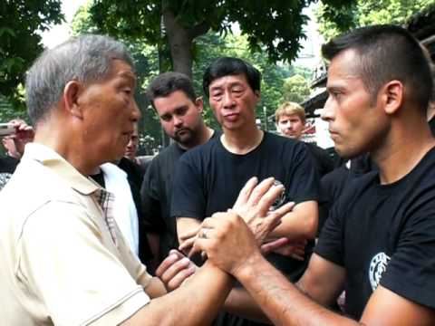 Grand Master Ip Ching Seminar at Ip Man Tong Foshan. w/Grand Master Samuel Kwok 2009.