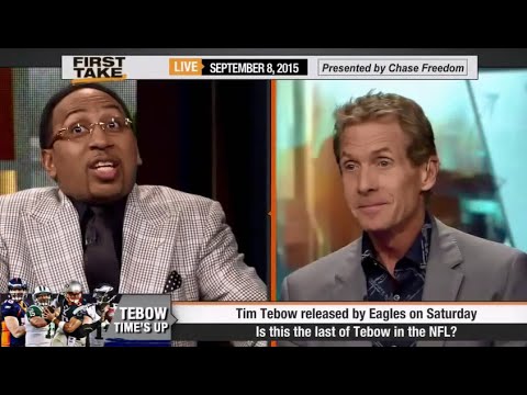 ESPN First Take - Stephen A Smith Gets Upset to Skip Bayless on Tim Tebow