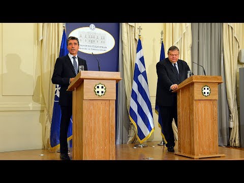 NATO Secretary General with Minister of Foreign Affairs of Greece - Joint Press Point