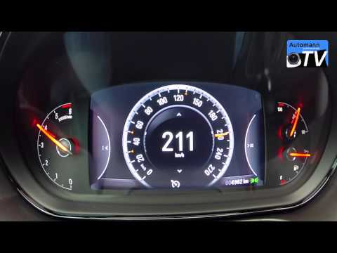 2015 Opel Insignia FL BiTurbo (195hp) - 0-230 km/h acceleration (1080p)