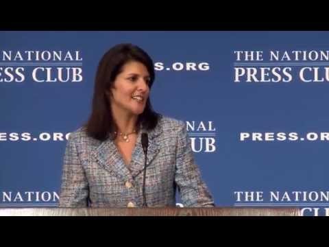 Governor Nikki Haley speaks at the National Press Club