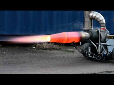 Jet engine afterburner test with DIY Gasturbine