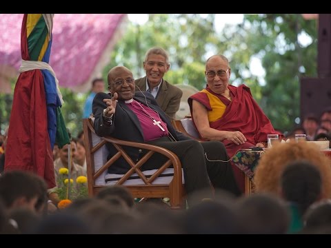 The Dalai Lama and Archbishop Tutu Interact with TCV Students