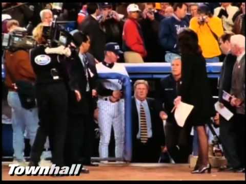 President Bush's Opening Pitch at Yankee Stadium After 9-11 [High Quality]