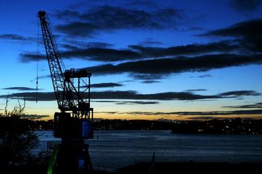 A sunset from Cockatoo Island.