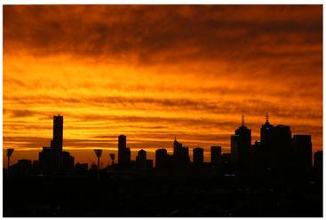 Sunset over Melbourne, 15 March