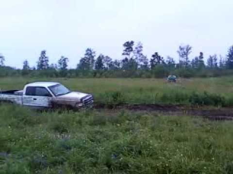 My Dodge 1500 & Earl's mean Dakota getting pulled out by a Nisson TITAN