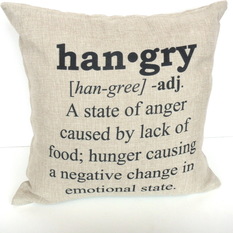 Hangry Cushion - Perfect gift for someone who is always "Hangry"!!