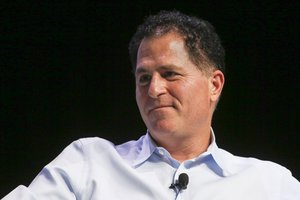 Michael Dell, founder and CEO of Dell, Inc., addresses the fifth annual Dell Women’s Entrepreneur Network meeting on Monday, June 2, 2014, in Austin, Texas.