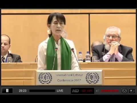 Daw Aung San Suu Kyi Speech International Labour Organization -english MP4