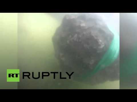 helyabinsk meteorite under water and on land