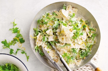 Ricotta, olive and pine nut pasta