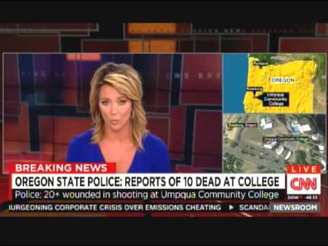 Breaking News Shooting reported at Umpqua Community College in ‪#‎RoseBurg‬, Oregon  Source ‪#‎CNN‬