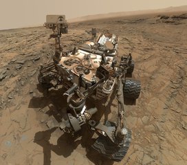 This self-portrait of NASA's Curiosity Mars rover shows the vehicle at the "Big Sky" site, where its drill collected the mission's fifth taste of Mount Sharp, 13 October, 2015.