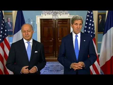 Secretary Kerry Delivers Remarks With French Foreign Minister Fabius