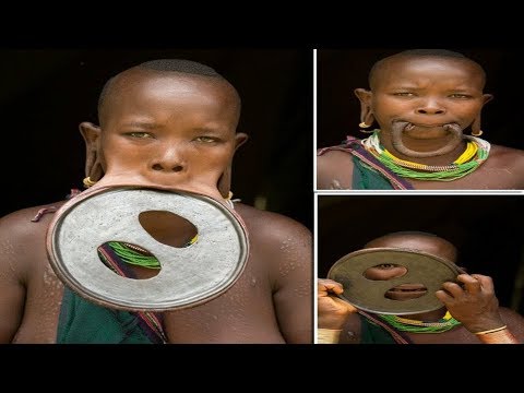 Largest Lip Plate: Woman with the World's Biggest Lip Disc - measuring nearly 60cm