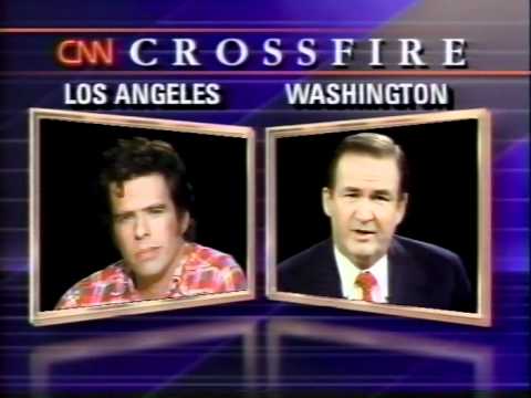 Mojo Nixon vs. Pat Buchanan / CNN Crossfire 1990 (part 1)