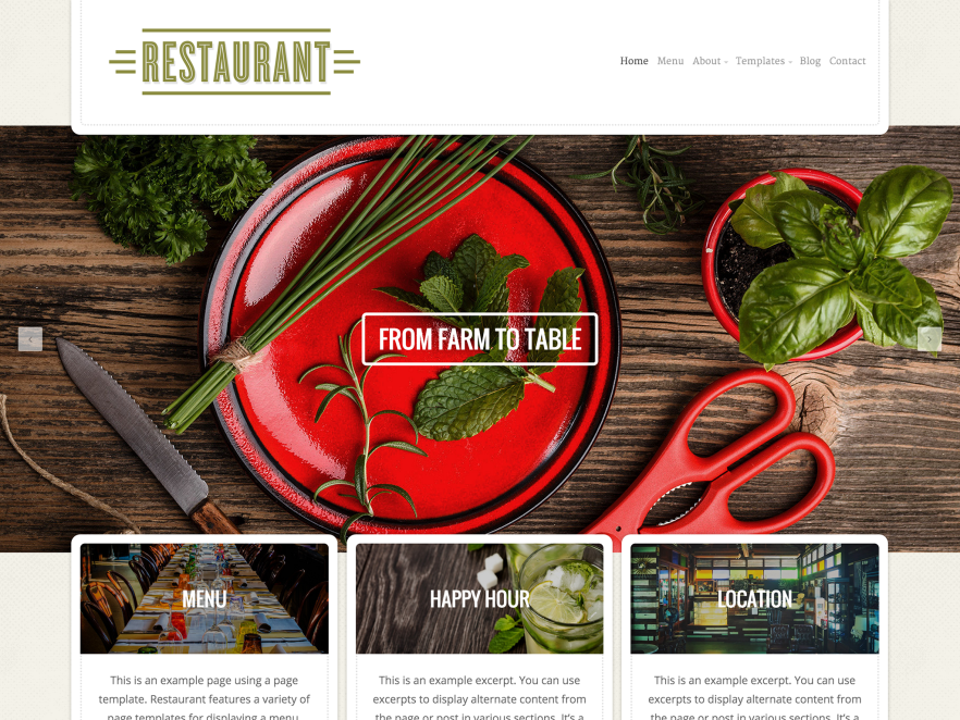 Restaurant WordPress Theme