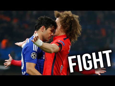 David Luiz vs Diego Costa - FIGHT- Chelsea vs PSG - 2015 HD