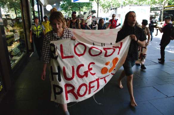 Banner - 'Bloody Huge Profits'
