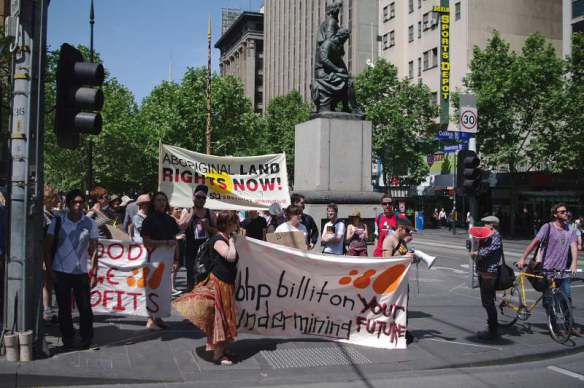 March setting off led by anti-BHP banners