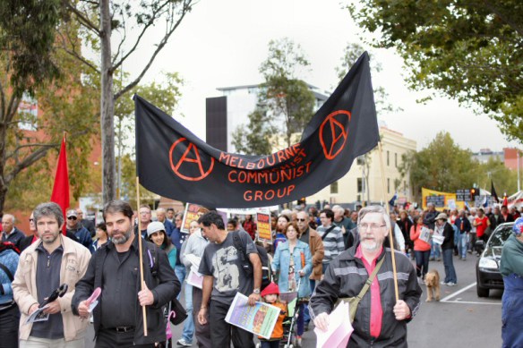 Melbourne Anarchist Communist Group banner