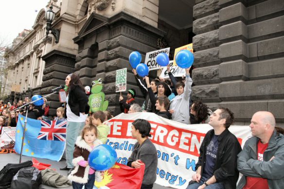 ... and here at the Town Hall, Emeretta speaking.